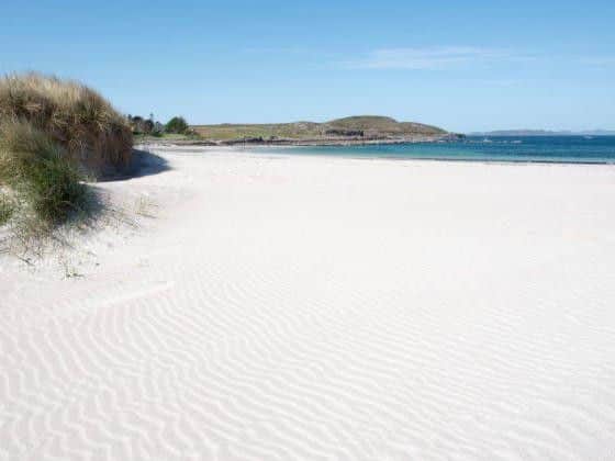 This exquisite white sandy beach offers unparalleled views of the spectacular Highland mountains. Backed by dunes, Mellon Udrigle is an incredibly attractive piece of coastline in Wester Ross