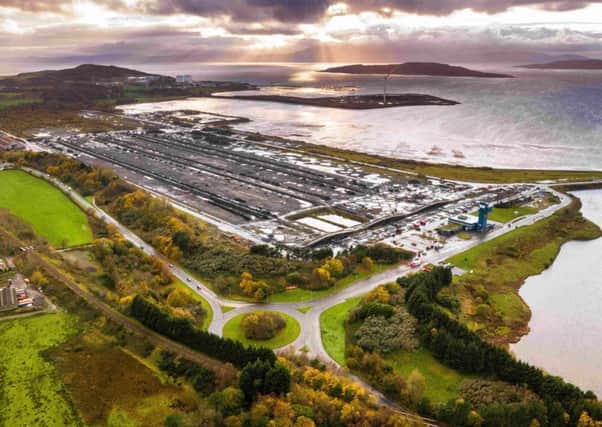 An aerial view of the Hunterston PARC development in North Ayrshire. Picture: Ant Clausen