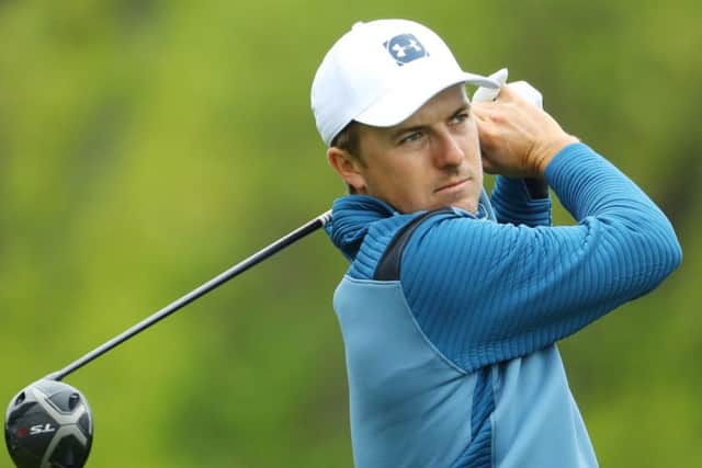 Jordan Spieth during a practice round for the US PGA Championship. Picture: Warren Little/Getty
