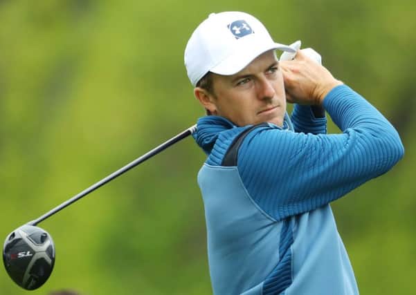 Jordan Spieth during a practice round for the US PGA Championship. Picture: Warren Little/Getty