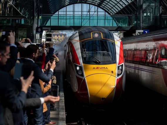 The first Azuma service launched at King's Cross in London today