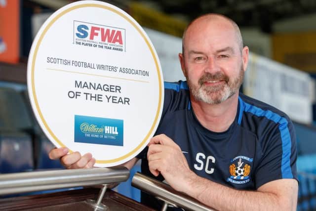 Kilmarnock's Steve Clarke has been voted Manager of the Year by the football writers. Picture: Steve Welsh