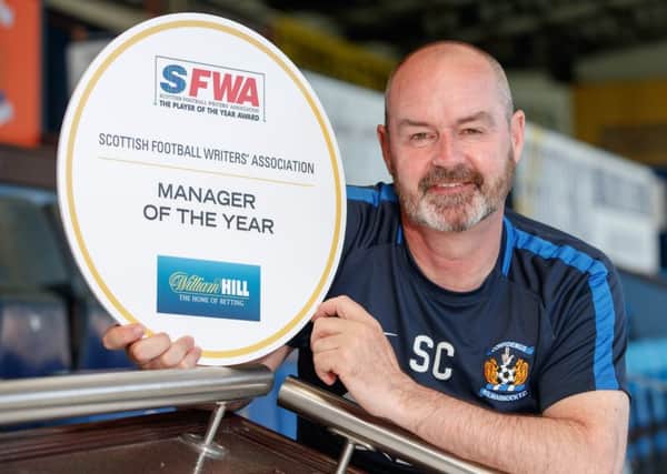 Kilmarnock's Steve Clarke has been voted Manager of the Year by the football writers. Picture: Steve Welsh