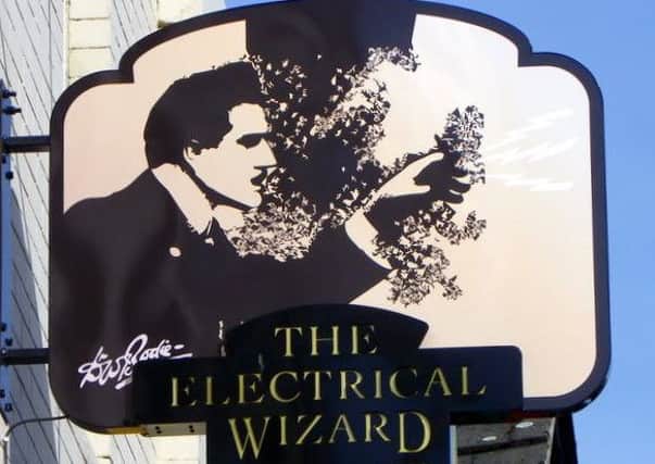 Aberdeenshire magician Walford Bodie is depicted on this pub sign