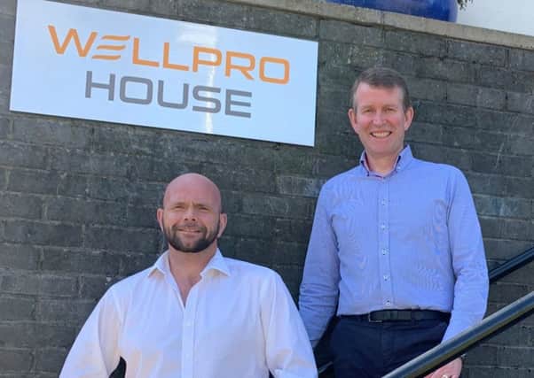 Picture: Wellpro Group operations director Grant Forsyth (left) and CEO Jim Thomson. Picture: contributed.