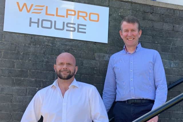 Picture: Wellpro Group operations director Grant Forsyth (left) and CEO Jim Thomson. Picture: contributed.