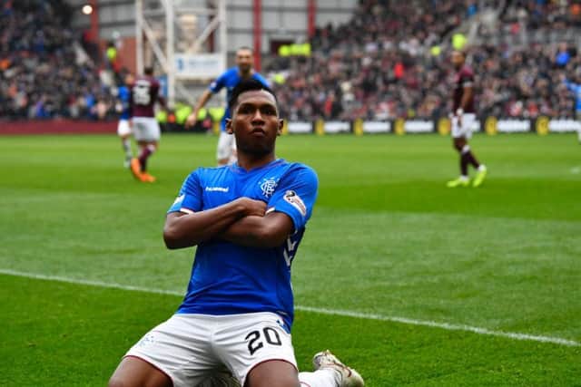 Alfredo Morelos has been axed from the Colombian squad by manager Carlos Queiroz. The striker has played just 26 minutes since being sent off against Celtic. Picture: Getty
