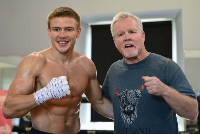 Ivan Baranchyk with legendary trainer Freddie Roach. Picture: Mark Runnacles/Getty Images