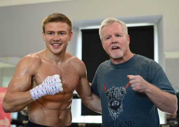 Ivan Baranchyk with legendary trainer Freddie Roach. Picture: Mark Runnacles/Getty Images