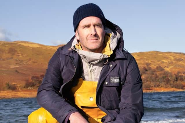 Guy Grieve, a sustainable shellfish diver, wears a Weekender Jacket, £375, over a Dalesman Jacket, £495, both Belstaff, www.belstaff.co.uk