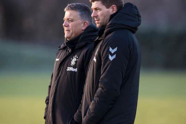 Rangers duo Steven Gerrard and Mark Allen are planning key signings at Rangers. Picture: SNS