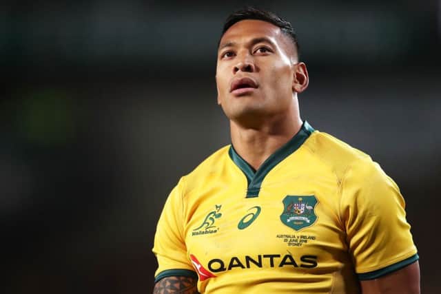 Israel Folau has been sacked by Rugby Australia. Picture: Getty