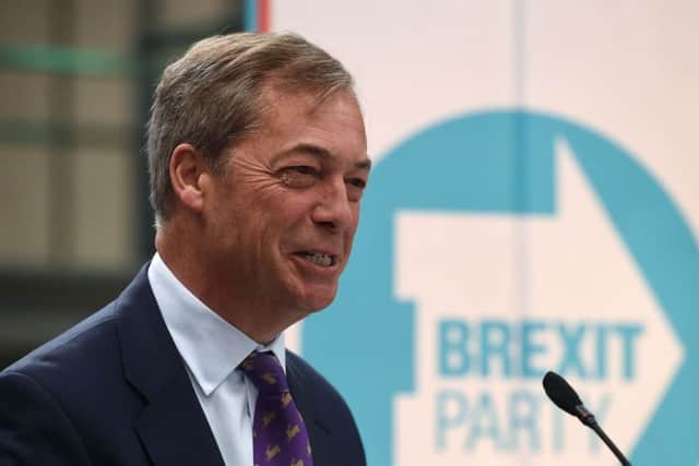 British politician and The Brexit Party leader, Nigel Farage attends the launch of The Brexit Party's European Parliament election campaign. Picture: Oli Scarff