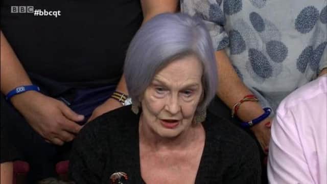 Former Conservative MSP Mary Scanlon appeared in audience of BBC Question Time.