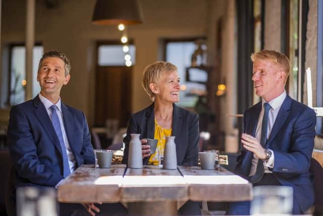 Alasdair Sutherland, Tamar Tammes, and Andrew Forsyth. Picture: Chris Watt.
