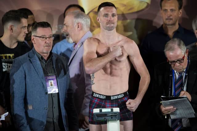 Josh Taylor at the weigh-in. Picture: Ross MacDonald/SNS