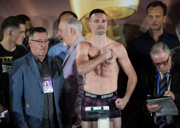 Josh Taylor at the weigh-in. Picture: Ross MacDonald/SNS