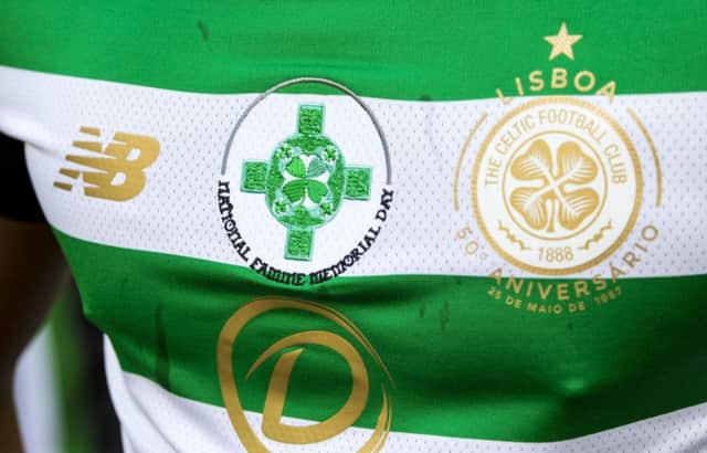 The Celtic Cross logo which will be worn by Celtic's players on Sunday. Picture: SNS Group