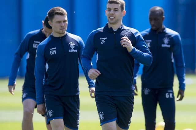 Rangers defender Jon Flanagan during a training session at the Hummel Training Centre. Picture: SNS Group