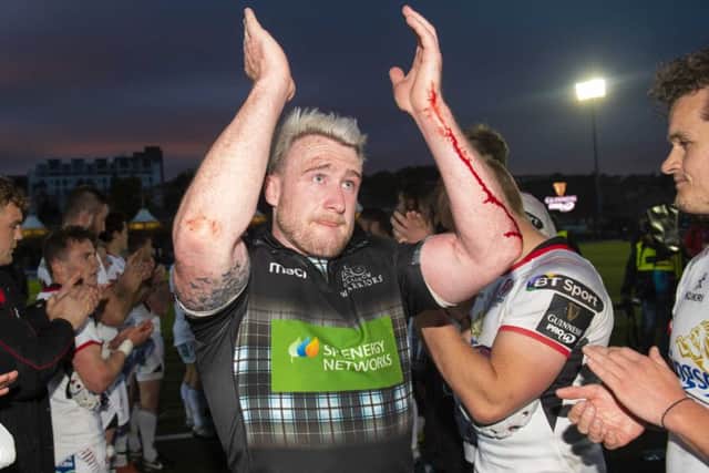 An emotional Stuart Hogg bids farewell to Scotstoun but he'll have one more game for Glasgow in the Pro14 final. Picture: Gary Hutchison/SNS
