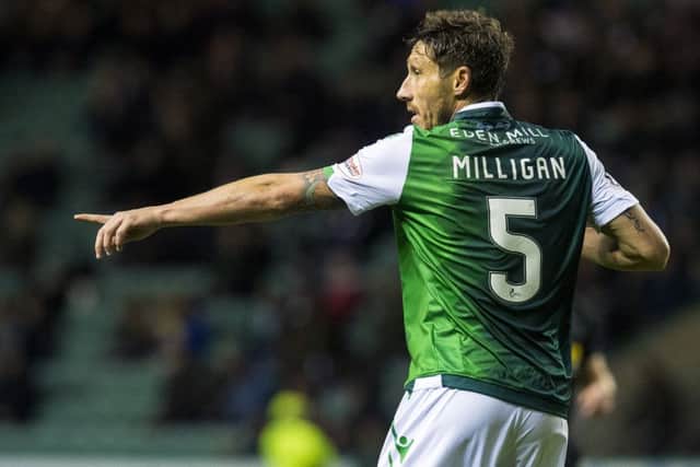 Mark Milligan in action for Hibs. Picture: SNS