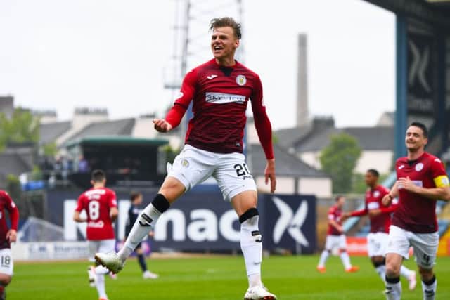 Cody Cooke's goals against Dundee proved to be fruitless, due to Hamilton's win. Pic: SNS