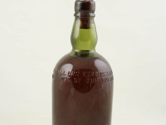 The Ballantine's bottle recovered from the SS Politician.