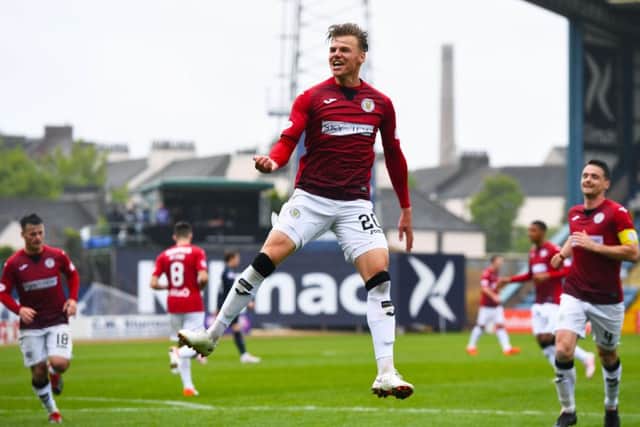 A second-half hat-trick for the striker. A welcome boost ahead of the play-off matches agaisnt Dundee United.