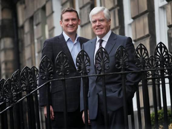 LendingCrowd chief executive Stuart Lunn (left) and chairman Sir Sandy Crombie. Picture: Stewart Attwood