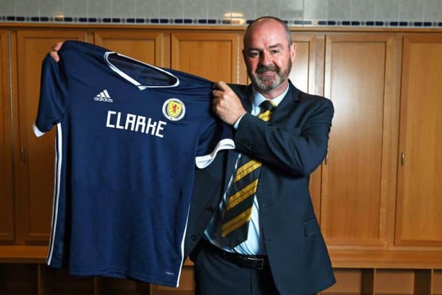 Steve Clarke is unveiled as the new Scotland manager