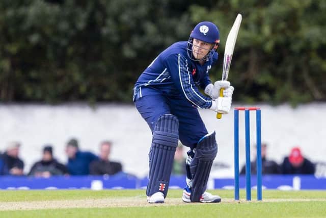 10/05/19 ODI SERIES
SCOTLAND v AFGHANISTAN
THE GRANGE - EDINBURGH
Scoland's George Munsey steps up to bat