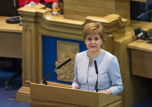 First Minister Nicola Sturgeon was invited to address the General Assembly by the Moderator Rt Rev Colin Sinclair in the presence of the Lord High Commissioner the Duke of Buccleuch.