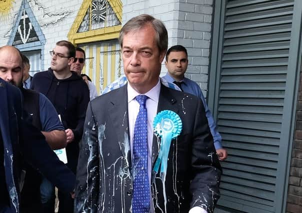 Nigel Farage, the former leader of the U.K. Independence Party, is campaigning for the Brexit Party's contest for tomorrow's European Parliament elections. Picture: Ian Forsyth/Getty Images