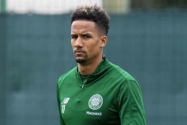 Celtic's Scott Sinclair during a training session ahead of the Scottish Cup final. Picture: Craig Foy/SNS