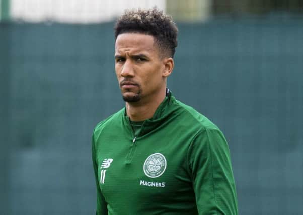Celtic's Scott Sinclair during a training session ahead of the Scottish Cup final. Picture: Craig Foy/SNS