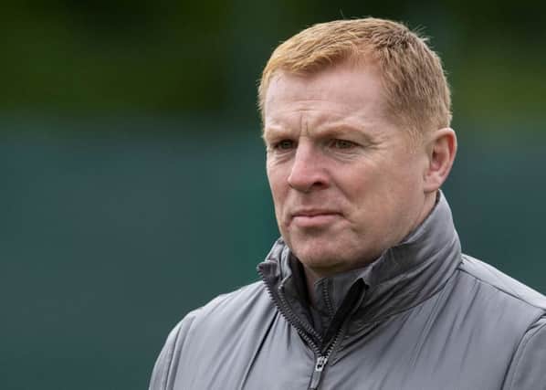 A pensive Neil Lennon oversees Celtic training ahead of the Scottish Cup final. Picture: Craig Foy/SNS