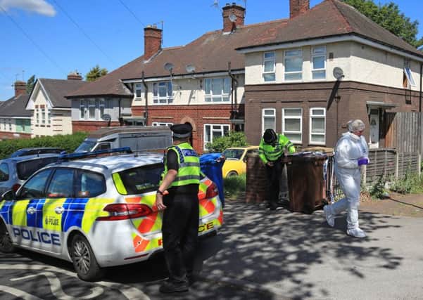 Police at a property on Gregg House Road in Shiregreen, Sheffield, after six children were taken to hospital following a "serious incident". Picture: Danny Lawson/PA Wire