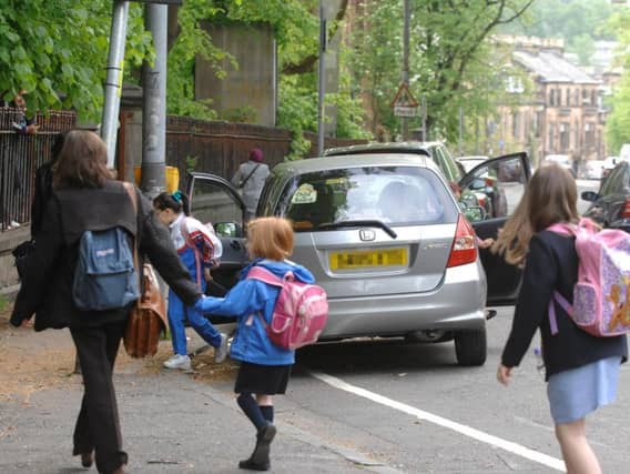 The number of children walking, cycling, scootering, or skating to school in Scotland has fallen to an all time low.