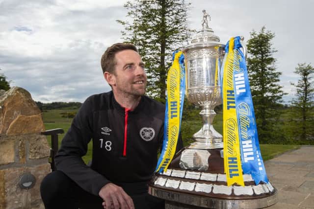 Steven MacLean already has two Scottish Cup winners medals from his days with Rangers and St Johnstone. Now the Hearts striker  wants a third victory. Picture: SNS.