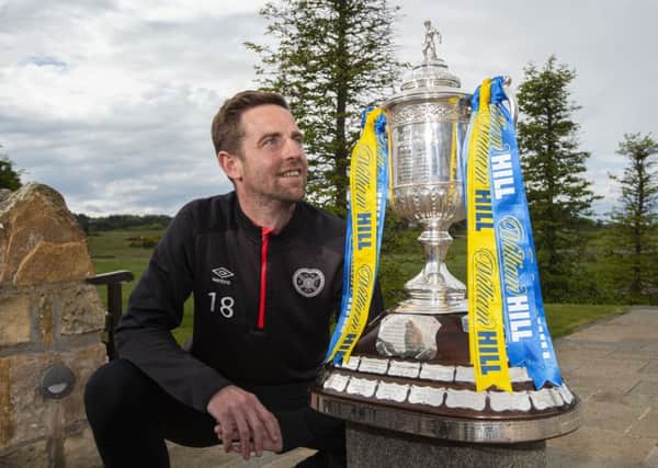 Steven MacLean already has two Scottish Cup winners medals from his days with Rangers and St Johnstone. Now the Hearts striker  wants a third victory. Picture: SNS.
