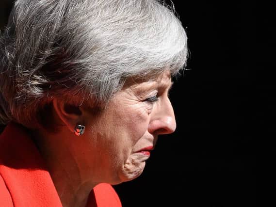 Theresa May lost her usual composure at the end of her speech (Picture: Leon Neal/Getty Images)