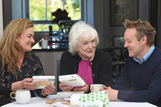 Parsley Box founders Adrienne and Gordon MacAulay with Gordon's mother, who inspired the idea for the company. Picture: Neil Hanna.