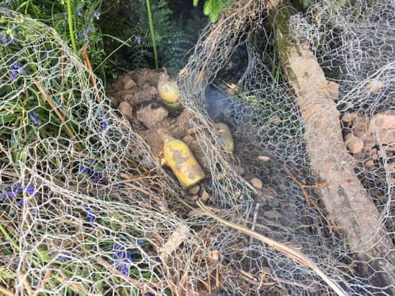 This is one of the Second World War grenades discovered by a team from SP Energy Networks