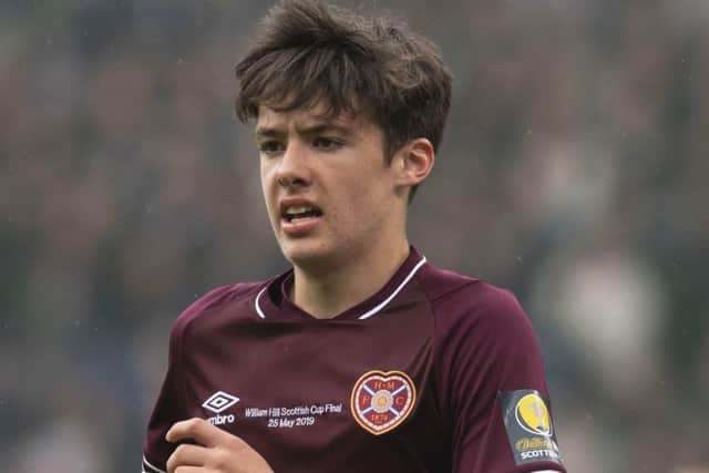 Hearts' Aaron Hickey. Pic: SNS/Craig Foy