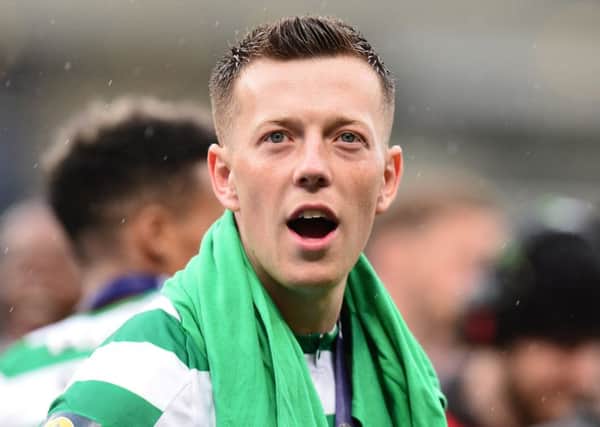 Callum McGregor says the Celtic players celebrated after reading about Neil Lennon's job offer on social media. Picture: Mark Runnacles/Getty Images