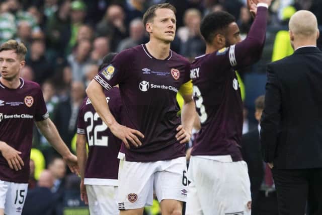 Christophe Berra suggested that Scott Brown's behaviour at the final whistle was squalid. Picture: SNA.