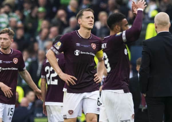 Christophe Berra suggested that Scott Brown's behaviour at the final whistle was squalid. Picture: SNA.