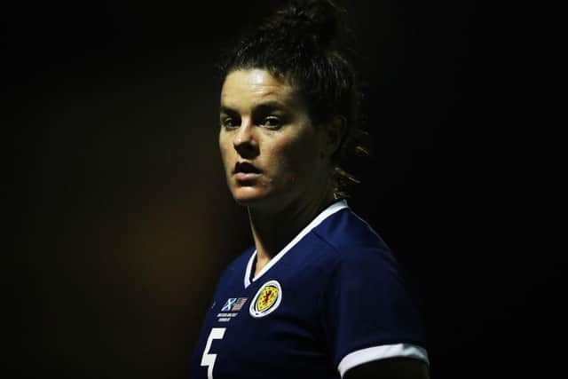 Jenny Beattie of Scotland during a Women's International Friendly match between Scotland and United States in 2018