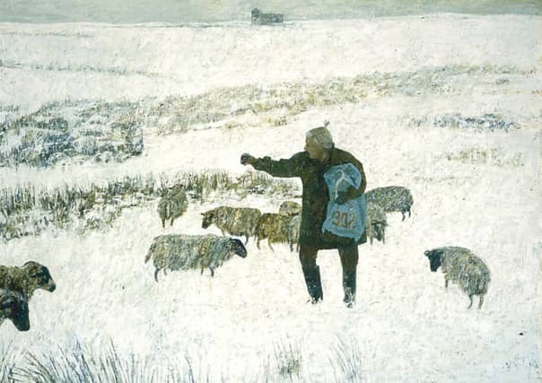 Sheep, Shepherdess and
Harbour Craig
by Victoria Crowe PIC: Private Collection
/ photographer Antonia Reeve