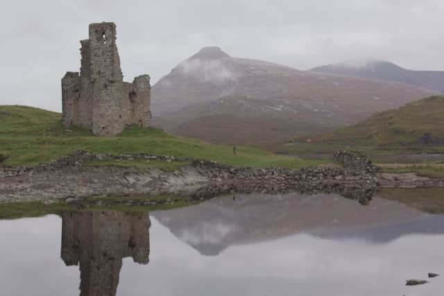 The ruins of 16th century Ardvreck Castle have drawn visitors to the site overlooking Loch Assynt.